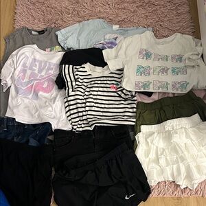 Assorted Graphic and Solid Tees with Shorts